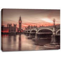 Assaf Frank - Westminster bridge and Big Ben from Thames promenade, London, UK
