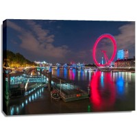 Assaf Frank - London city skyline with London Eye over river Thames, UK