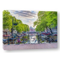 Assaf Frank - Bicycles parked along the canal, Amsterdam