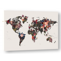 Design Fabrikken - Worldmap Flowers
