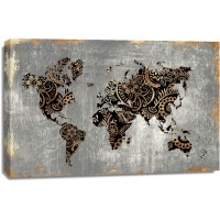 Eva Watts - Gold World Map 