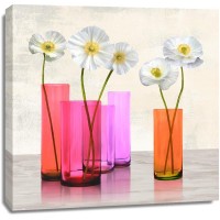 Ann Cynthia - Poppies in crystal vases (Purple I)