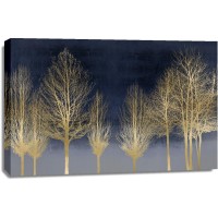 Kate Bennett - Gold Forest on Blue