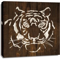 Chris Paschke - White Tiger on Dark Wood