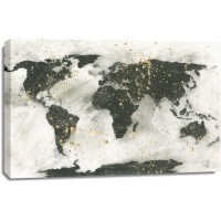 Chris Paschke - World Map Gold Speckle