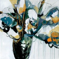 Angela Maritz - Blooms in Shamrock Grey