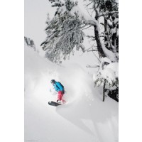 Snowboarding - Snowboarder Riding the White Wave