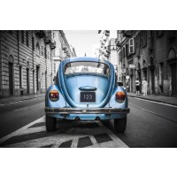 Jim Budd - Retro Blue Car  