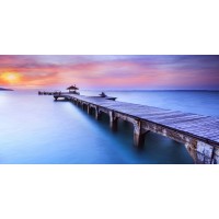 Erma Miles - Pink Sky over Wooden Jetty  