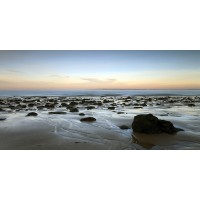Ted Ray - Sunset over Beach with Rocks  