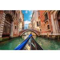 Prim Torkel - View From Gondola on Canals Of Venice In Italy  