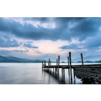 Loren Davis - Moody Dusk Clouds Over Derwentwater Lake  