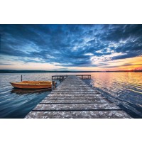Jonathan James - Small Dock And Boat At The Lake  