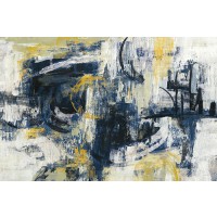 Silvia Vassileva - Graffiti Wall III Indigo Crop 