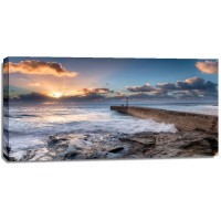 Samantha Jordan - Sunset over Porthleven Pier, England  