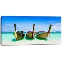 Peppe Vipin - Wooden Boats on Tropical Beach  