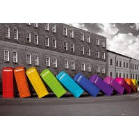 London - Phoneboxes Falling