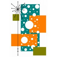 Tonya Newton - Lacuna - Aqua and Orange
