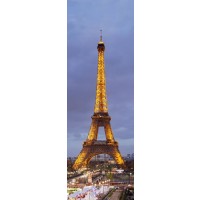 Paris - Eiffel Tower - Lit At Dusk