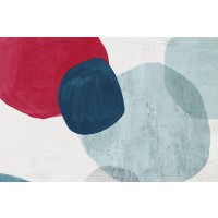 Emma Peal - Red and Blue Pebbles I
