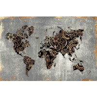 Eva Watts - Gold World Map 