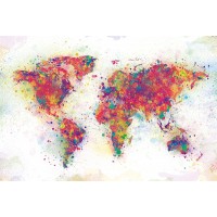 World Map - Color Splash 