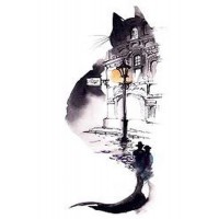Night City in silhouette of Cat 