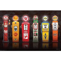 Vintage - Gas Pump Lineup