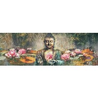 Buddha And Lotus Flowers