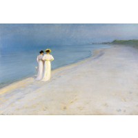 Peder Severin KrÃ¸yer - Summer evening on Skagens Beach
