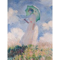 Claude Monet - Woman with Parasol-Left