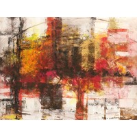 Lucas - Astratto cremisi