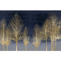 Kate Bennett - Gold Forest on Blue
