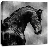 East Urban Home - Black Stallion On Gold