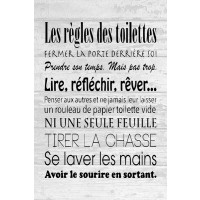 Les règles des toilesttes
