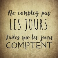Ne comptez pas les jours