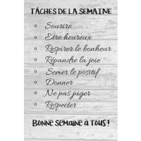Tâches de la semaine