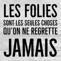 Les folies sont les seules choses