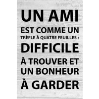 Un ami est comme un trèfle à quatre feuilles