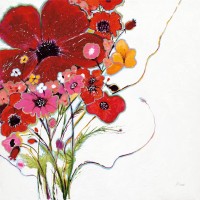 Jan Griggs - Crazy Daisy on White